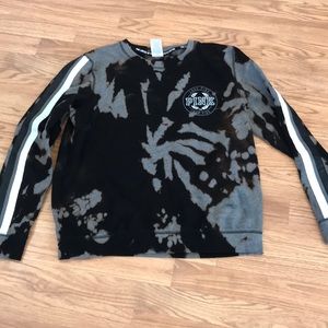 Pink Victoria's Secret bleached tie dye crewneck L